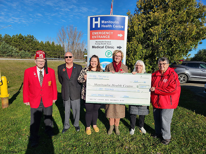 Central Manitoulin Lions Club Donates an additional $1,000 to the Manitoulin Health Centre