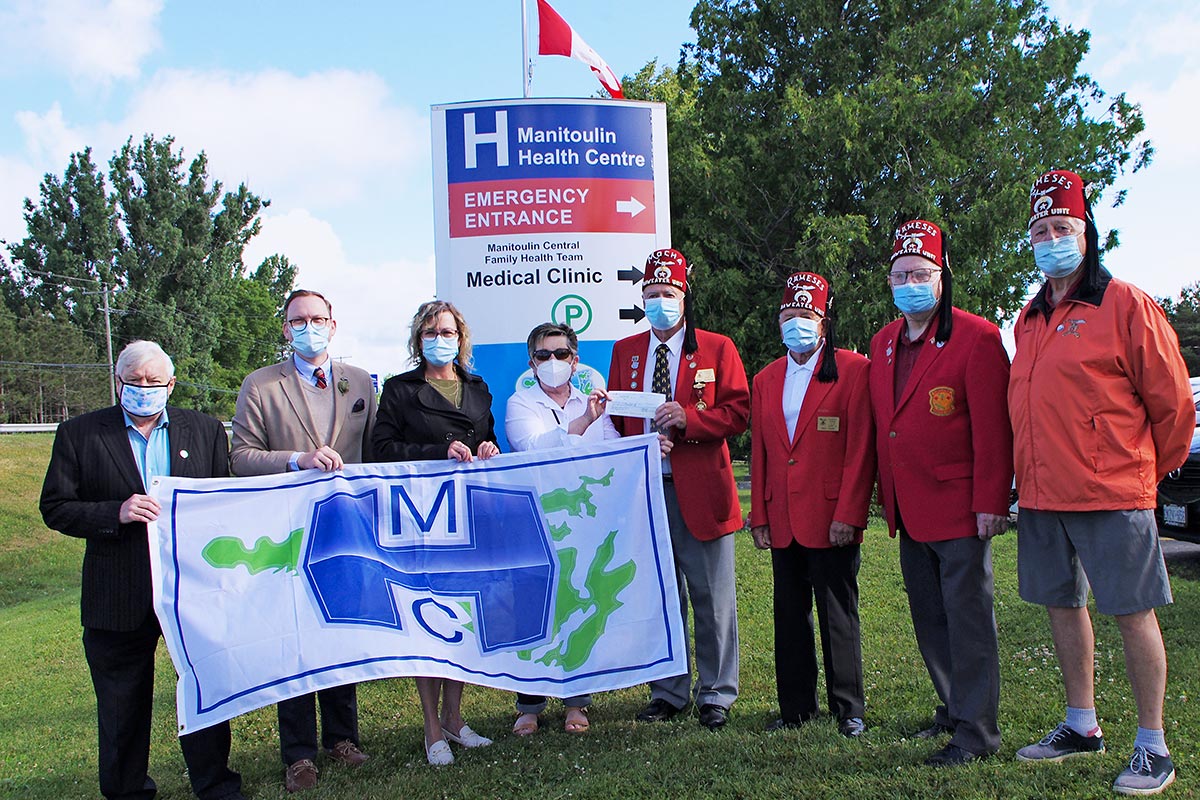 Shriner’s Haweater Unit gifts another $10,000 to the Manitoulin Health Centre, Mindemoya, Manitoulin Island