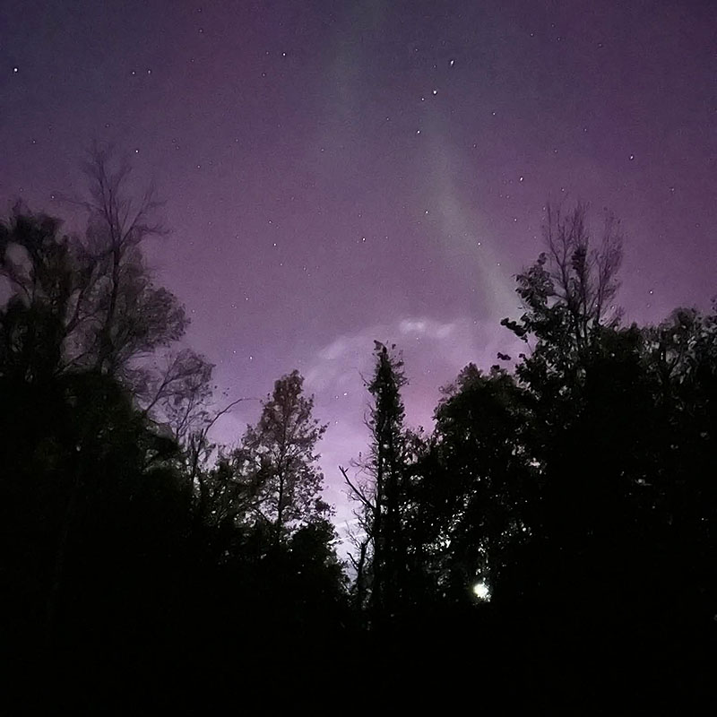 Image taken by Richard Panton of the night sky during a northern lights display