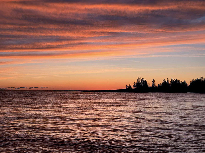 Image taken by Tony Manitowabi of South Bay Mouth at sunset.
