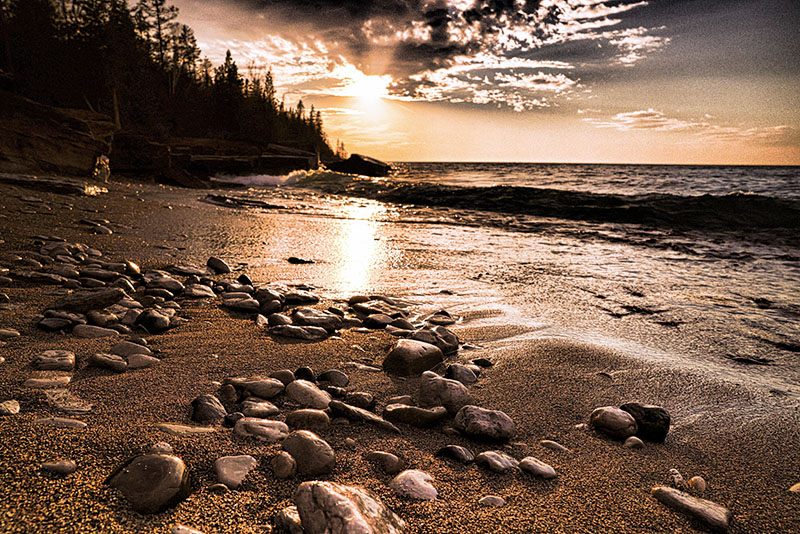 Image taken by Craig Jackson of a beach at sunset.