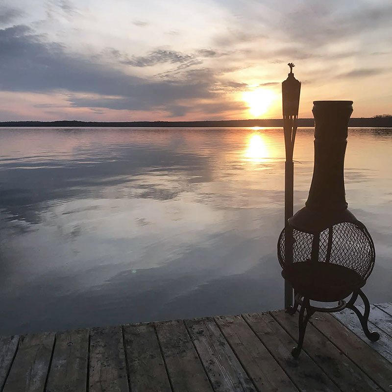 Image taken by Richard Panton of a sunset viewed on a dock.