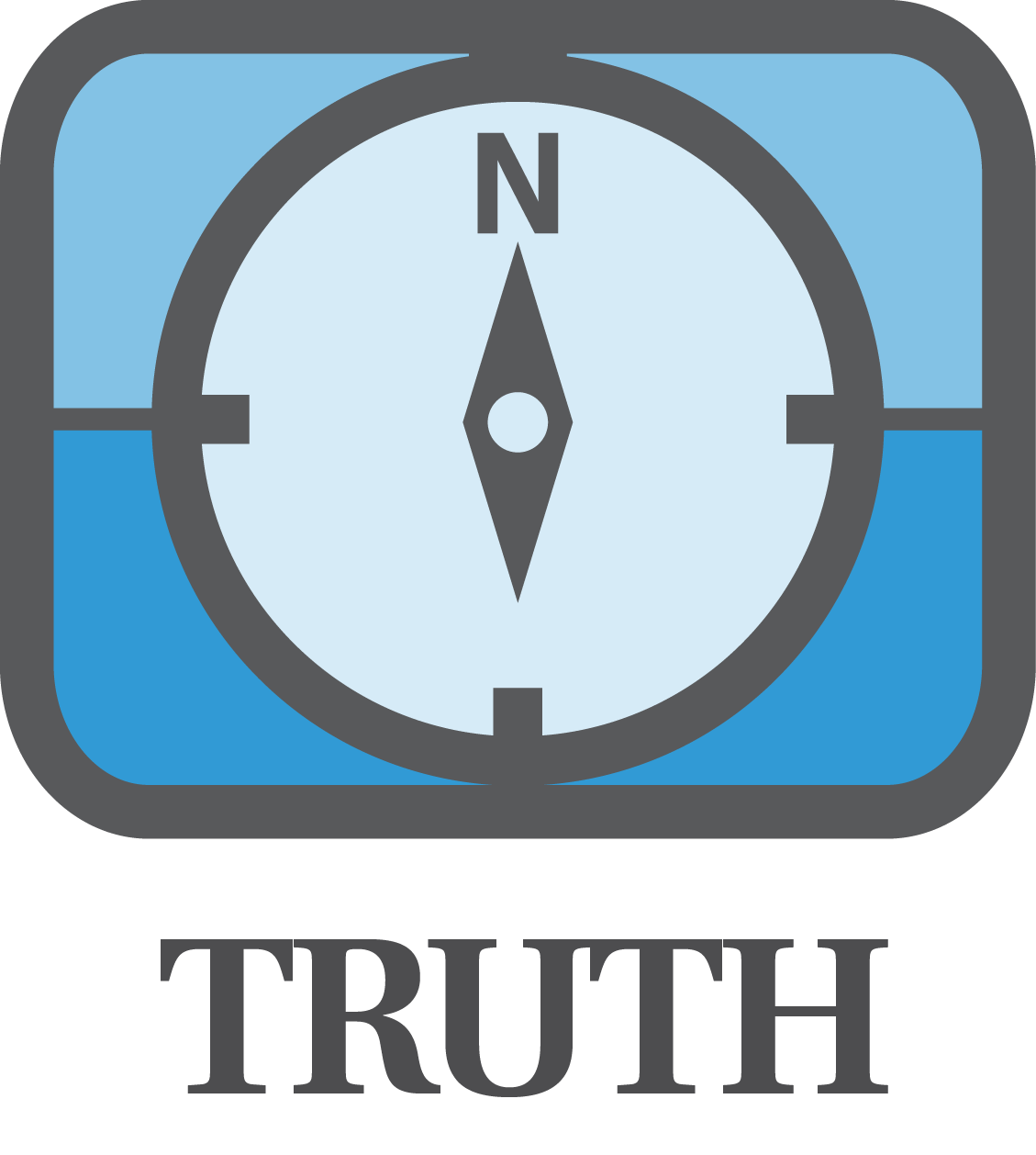Icon of a compass representing "truth".